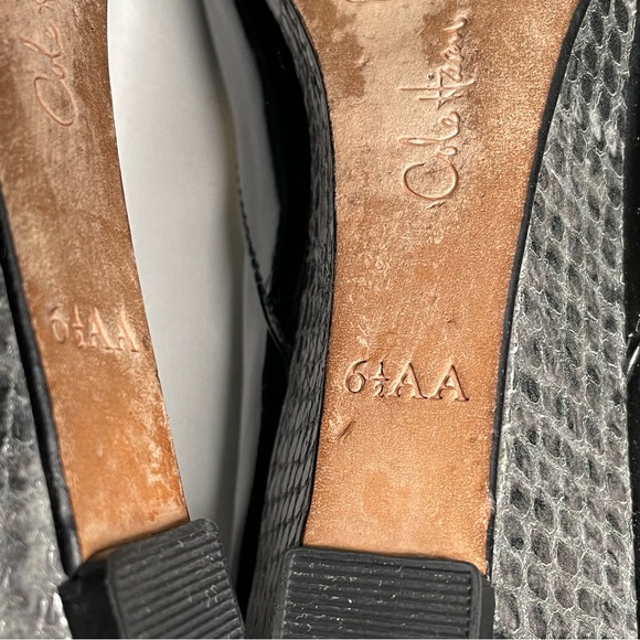 Cole Haan Women's Darleen Black Leather Open Toe Heels Size 6.5 AA (Narrow) - Picture 13 of 13